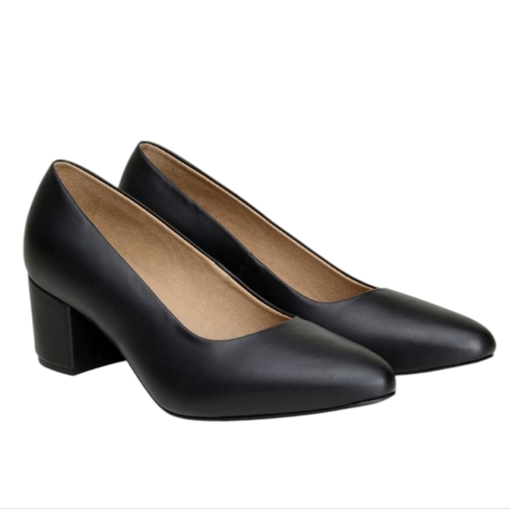 Ahimsa Vegan Bianca Black Pumps Heels EUR 39 US 8
